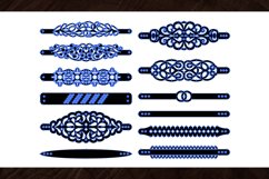 Bracelets leather SVG Cuff Bracelet template Blank bracelets Product Image 2