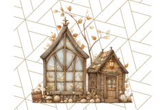 Cozy Cabin Critters Clipart PNG, Fall Animal Png Product Image 3