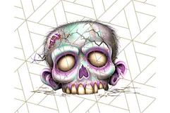 Bold Zombie Clipart PNG, Creepy Halloween Clip Art Product Image 3