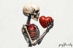 Valentines Skeleton Hand Clipart PNG Product Image 1