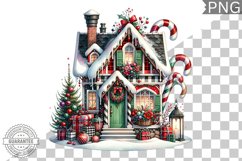 Christmas House Sublimation - Clipart PNG Design Product Image 1