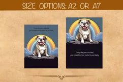 Bulldog sympathy card, DIGITAL DOWNLOAD, Dog Sympathy card Product Image 5