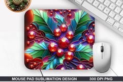 Flowers Mouse Pad Sublimation,Christmas Mouse Pad PNG Design Product Image 1