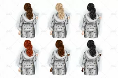Cosy House Coat Girls Sublimation Bundle|6 PNG Files 300 DPI Product Image 8
