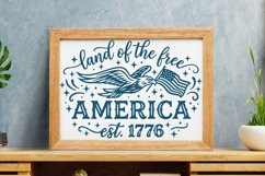 Land Of The Free USA 1776 Svg, 4th Of July Svg, Eagle Svg. Product Image 8