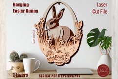 Multilayer Hanging Easter Laser Cut File 3D Bunny Layered Product Image 8