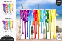 3D Colorful Paint Tumbler Wrap | 3D Sublimation Wrap Design Product Image 1