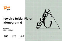 Jewelry Initial Floral Monogram Product Image 1