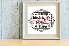 Warm winter wishes & hot cocoa kisses SVG Product Image 3