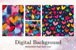 Heart Valentines Background Love Pattern Wallpaper Product Image 1