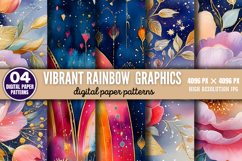 Vibrant Rainbow Graphics Backgrounds Bundle JPG Product Image 8