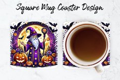 Halloween Gnome Mug coaster | Coaster | Sublimation Design Product Image 1