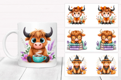 Highland Cow Mug Bundle. Cute Cow Mug Sublimation Product Image 8