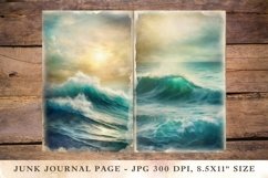 Printable Junk Journal Pages ocean sea wave 1 Product Image 1