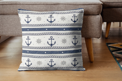 Nautical Anchor Rope Stripe Paper Pack, Seamless Digital Product Image 6