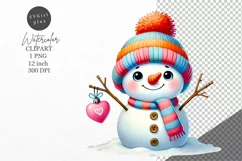 Christmas clipart, Snowman clipart, Winter clipart Product Image 1