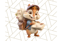 Forest Mail Delivery Clipart PNG, Animal Post Office PNG Product Image 3