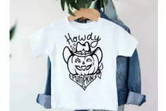 Halloween Cowboy Cut file Howdy Pumpkin Cowboy SVG tshirt Product Image 2