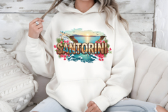 Santorini Greece PNG, Oia Village Coastal Sublimation Design Product Image 7