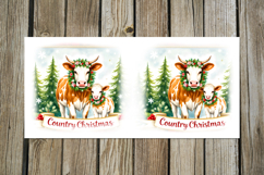 Country Christmas | 4 cow Sublimation Mug design PLUS Product Image 3
