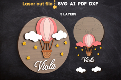 Baby Name Sign Bundle SVG laser cut files for Glowforge Product Image 7