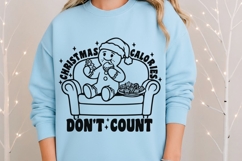 Christmas Calories Don&#039;t Count Svg, Funny Gingerbread Svg. Product Image 7