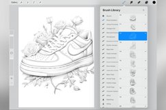 80 Procreate Floral Sneakers Stamp Brushes Product Image 3