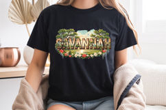 Savannah Georgia PNG, Vintage Southern Oak Tree Sublimation Product Image 8