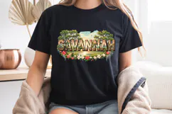 Savannah Georgia PNG, Vintage Southern Oak Tree Sublimation Product Image 8