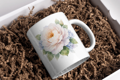 Elegant Blue Green Floral Cliparts Product Image 3