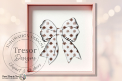 White Floral Bow PNG Chic Ribbon Fashion Elegant Design PNG Product Image 8