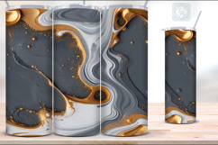 Abstract Waves Tumbler Sublimations , 20 oz Tumbler Wrap Product Image 4
