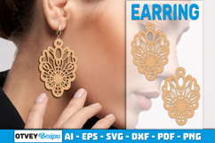 Mandala Earring Lasercut Product Image 2