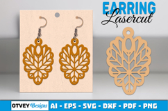 Mandala Earring Lasercut Product Image 1
