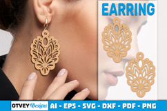 Mandala Earring Lasercut Product Image 2