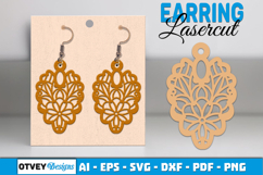 Mandala Earring Lasercut Product Image 1