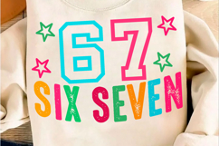 Six Seven 6 7 Funny Meme SVG PNG, Product Image 1