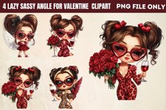 Lazy Sassy Angle for Valentine Clipart PNG Product Image 1