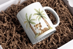 Watercolor Safari Animals Clipart and Patterns Product Image 7