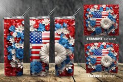4th of July 3D Floral Sublimation Wrap Bundle Product Image 7