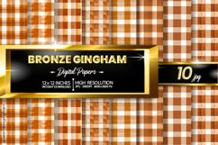 Bronze Gingham Digital Papers 10 Variations Product Image 1
