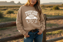 Western Skies &amp; Open Roads Svg, Western Cowgirl Svg Design Product Image 6