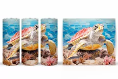 Turtle Tumbler Wrap Design. Turtle Tumbler Wrap Sublimation Product Image 2