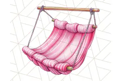 Pink Summer Clipart, Cute Beach Icons, Aesthetic PNG Product Image 3