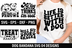 Dog Bandana SVG Design - Will sit for snacks Product Image 1