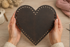 Base for basket purse making heart shape 12 inch 30 cm. Product Image 7