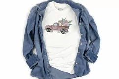 Truck With Flowers | St Valentines Day | Light Pink Product Image 6