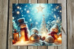 Snowman | Christmas Skinny tumbler sublimation design bundle Product Image 7