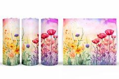 Flowers Tumbler. Wildflowers Tumbler Sublimation Product Image 2