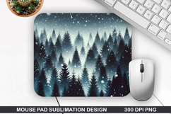 Savaei ,Snowfall Mouse Pad, Christmas Mouse Pad PNG Design Product Image 1
